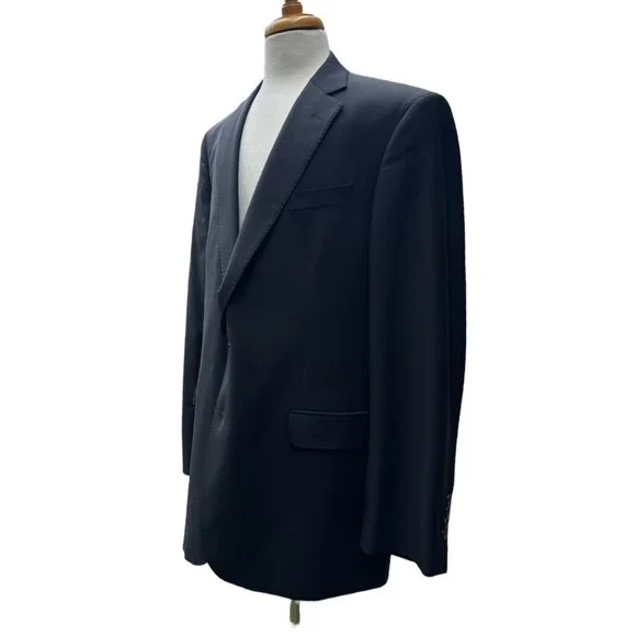 Brooks Brothers Men's Wool Blend Explorer Madison Fit Blazer Size 44L Black